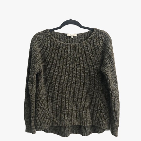 MADEWELL Knit Sweater Leftbank Marled Green Size M - Picture 3 of 6